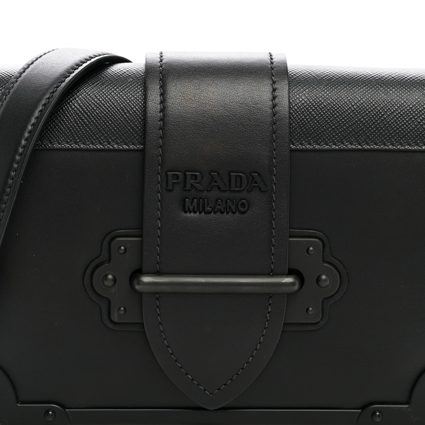 City Calfskin Saffiano Cahier Bag Black