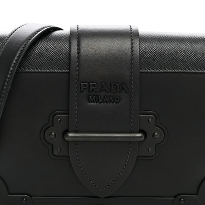 Prada City Calfskin Saffiano Cahier Bag Black 7 of 9