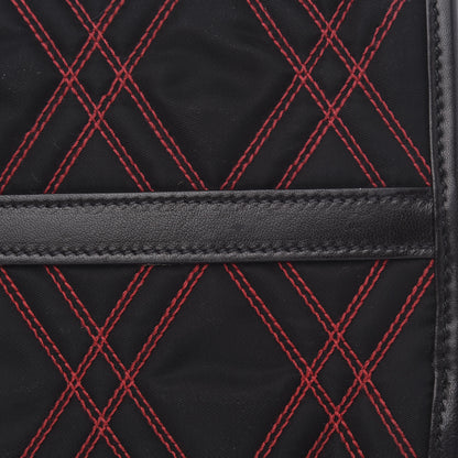 Prada Tessuto Nylon Quilted Impunturato Bauletto Black Fuoco 11 of 14
