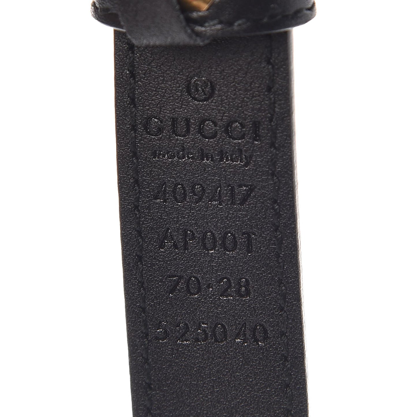 Calfskin Double G 20mm Belt 70 28 Black