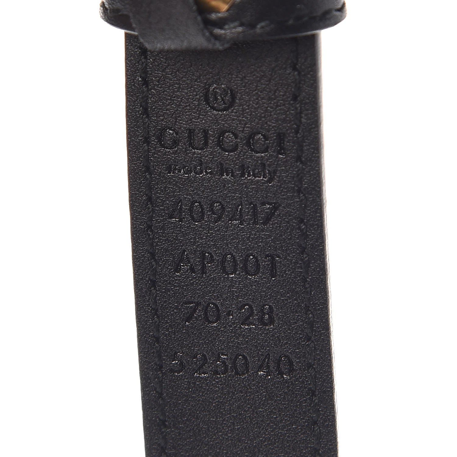 Gucci Calfskin Double G 20mm Belt 70 28 Black 4 of 6