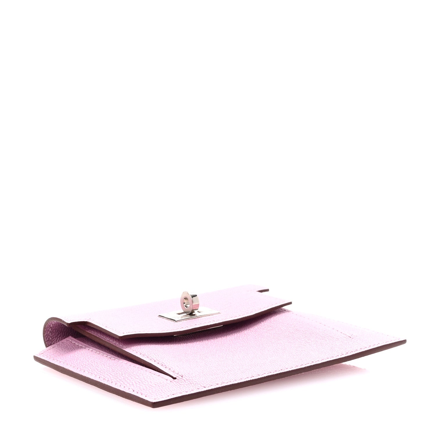Hermes Chevre Mysore Kelly Pocket Compact Wallet Mauve Sylvestre 4 of 8