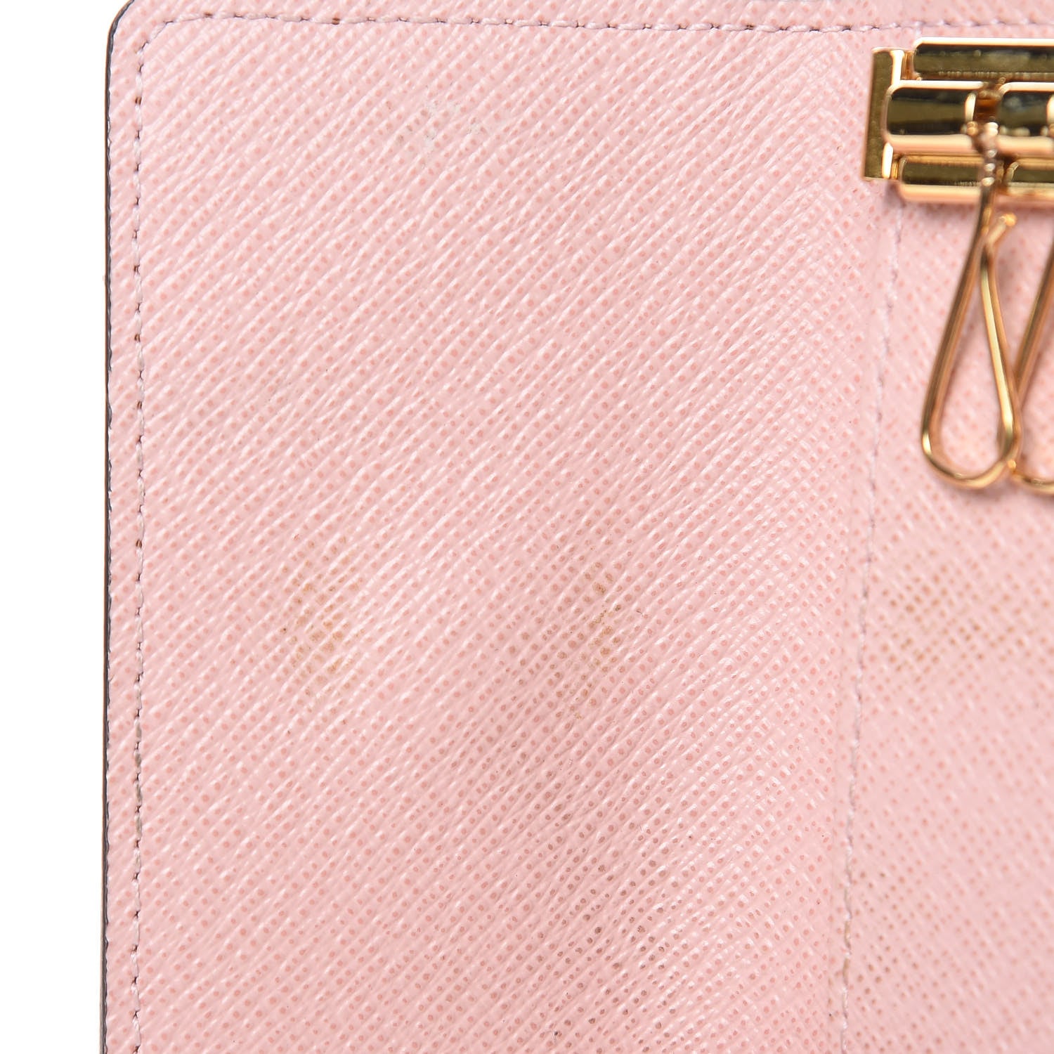 Louis Vuitton Damier Ebene Multicles 6 Key Holder Rose Ballerine 7 of 8