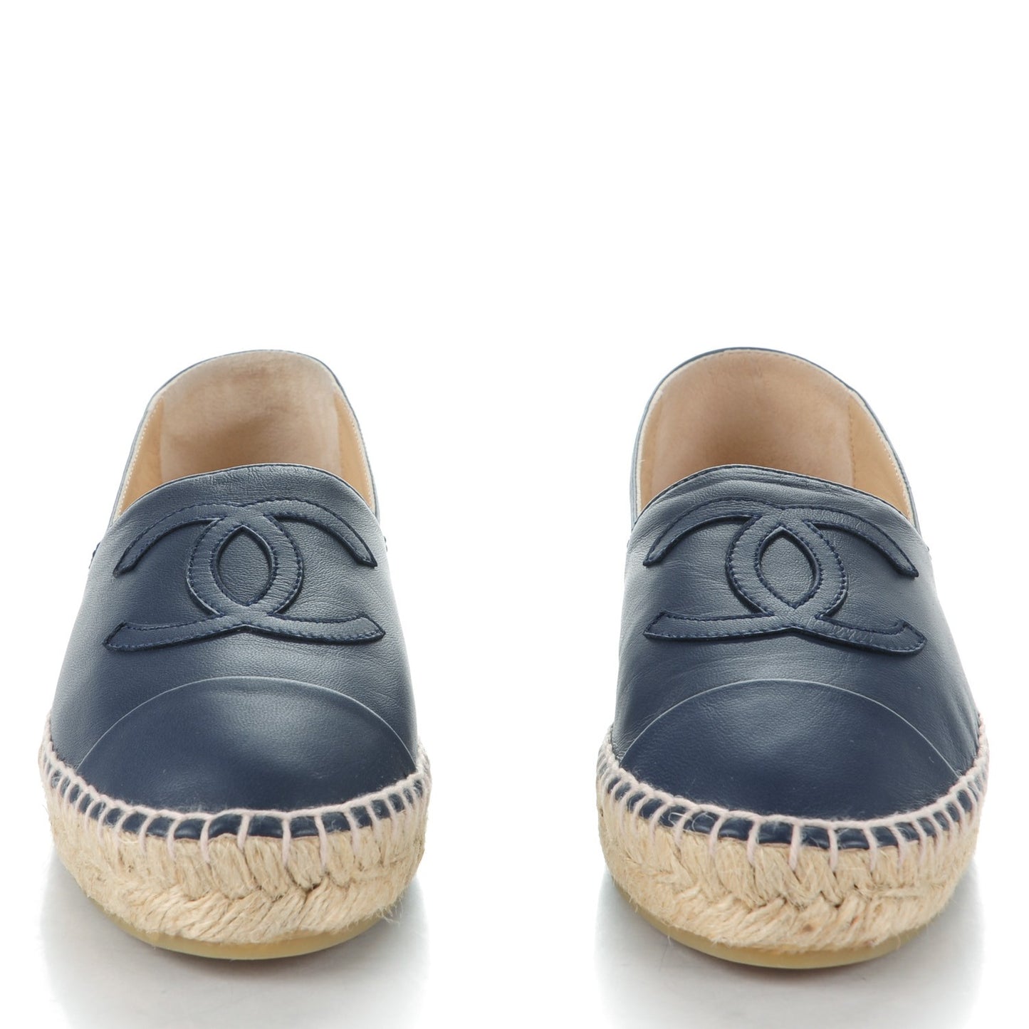 Lambskin CC Espadrilles 36 Dark Navy