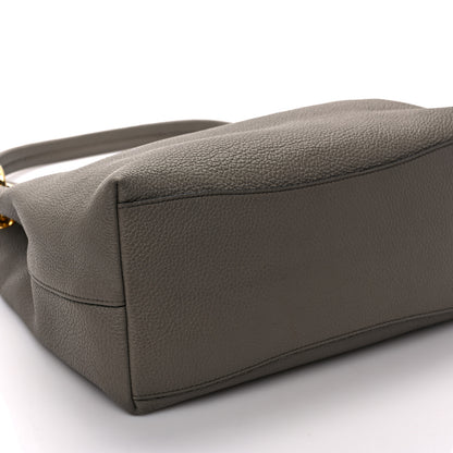 Prada Vitello Phenix Logo Hobo Taupe 8 of 13