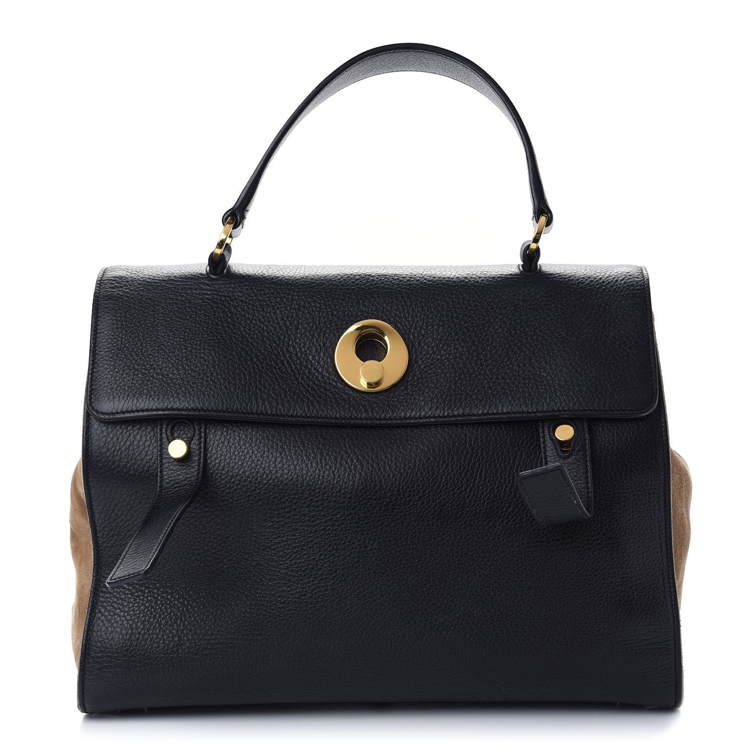 Saint Laurent Calfskin Suede Medium Muse Two Black 1 of 12