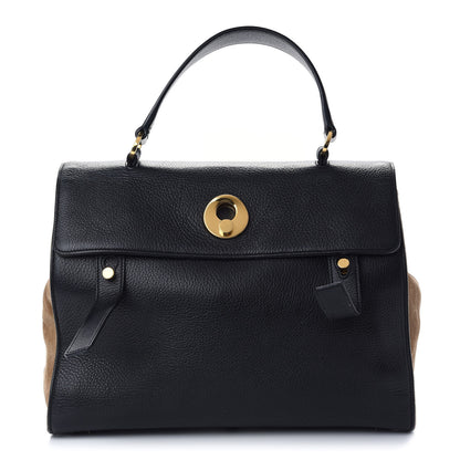 Saint Laurent Calfskin Suede Medium Muse Two Black 1 of 12