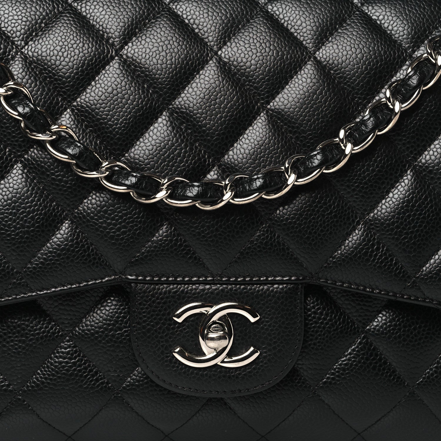 Chanel Caviar Quilted Jumbo Double Flap Black 8 of 12