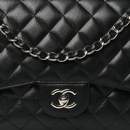 Chanel Caviar Quilted Jumbo Double Flap Black 8 of 12