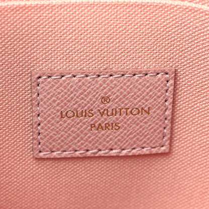 Louis Vuitton Damier Azur Pochette Felicie Chain Wallet Rose Ballerine 7 of 11