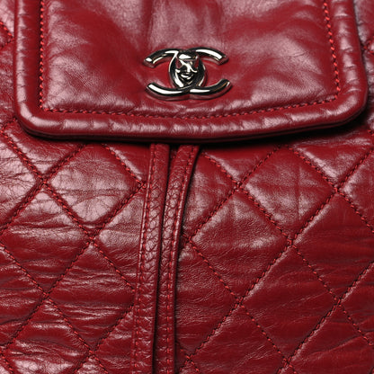 Chanel Lambskin Quilted Beijing Backpack Red 9 of 12
