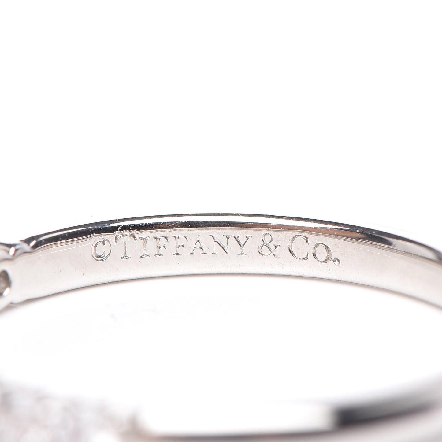 Platinum Diamond 2.2mm Embrace Half Circle Band Ring 53 6.5