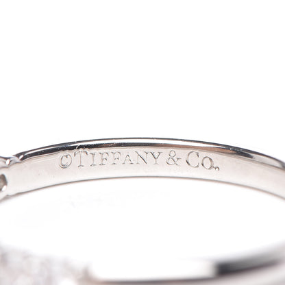 Tiffany Platinum Diamond 2.2mm Embrace Half Circle Band Ring 53 6.5 5 of 6