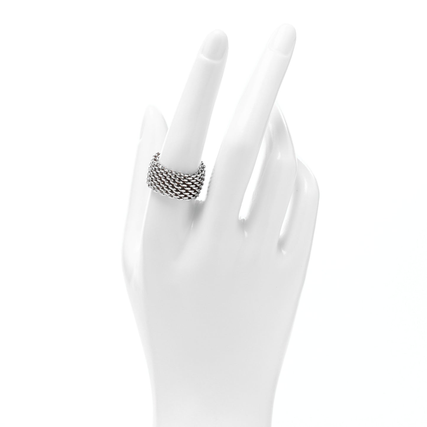 Sterling Silver Somerset Mesh Ring 58 8.25