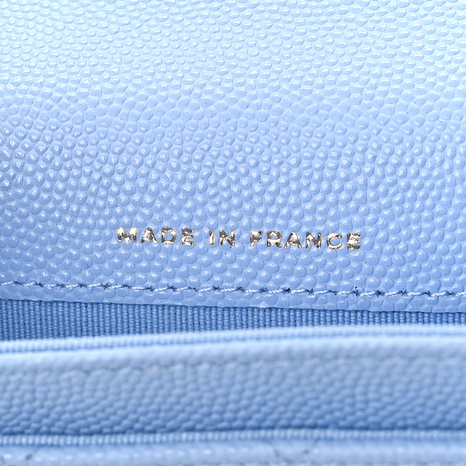 Chanel Caviar Quilted Flap Card Holder Wallet Light Blue 7 of 11