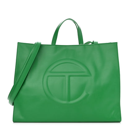 Telfar Vegan Leather Large Shopping Bag Greenscreen 1 of 11