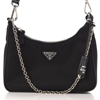 Prada Nylon Re-Edition 2005 Shoulder Bag Black 10 of 13