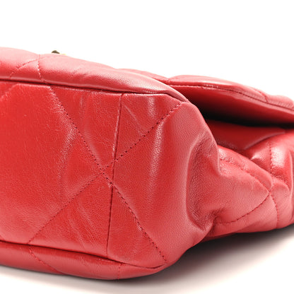 Chanel Lambskin Quilted Large Chanel 19 Flap Red 9 of 9
