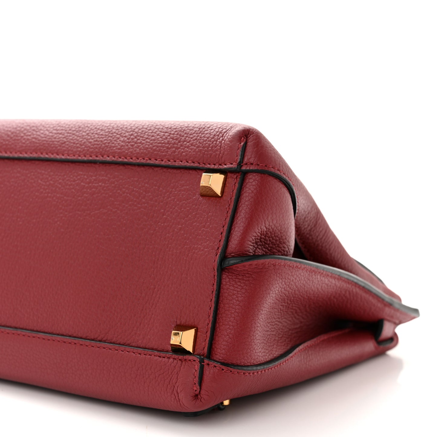 Grained Calfskin Medium Milla Convertible Backpack Scooter Red