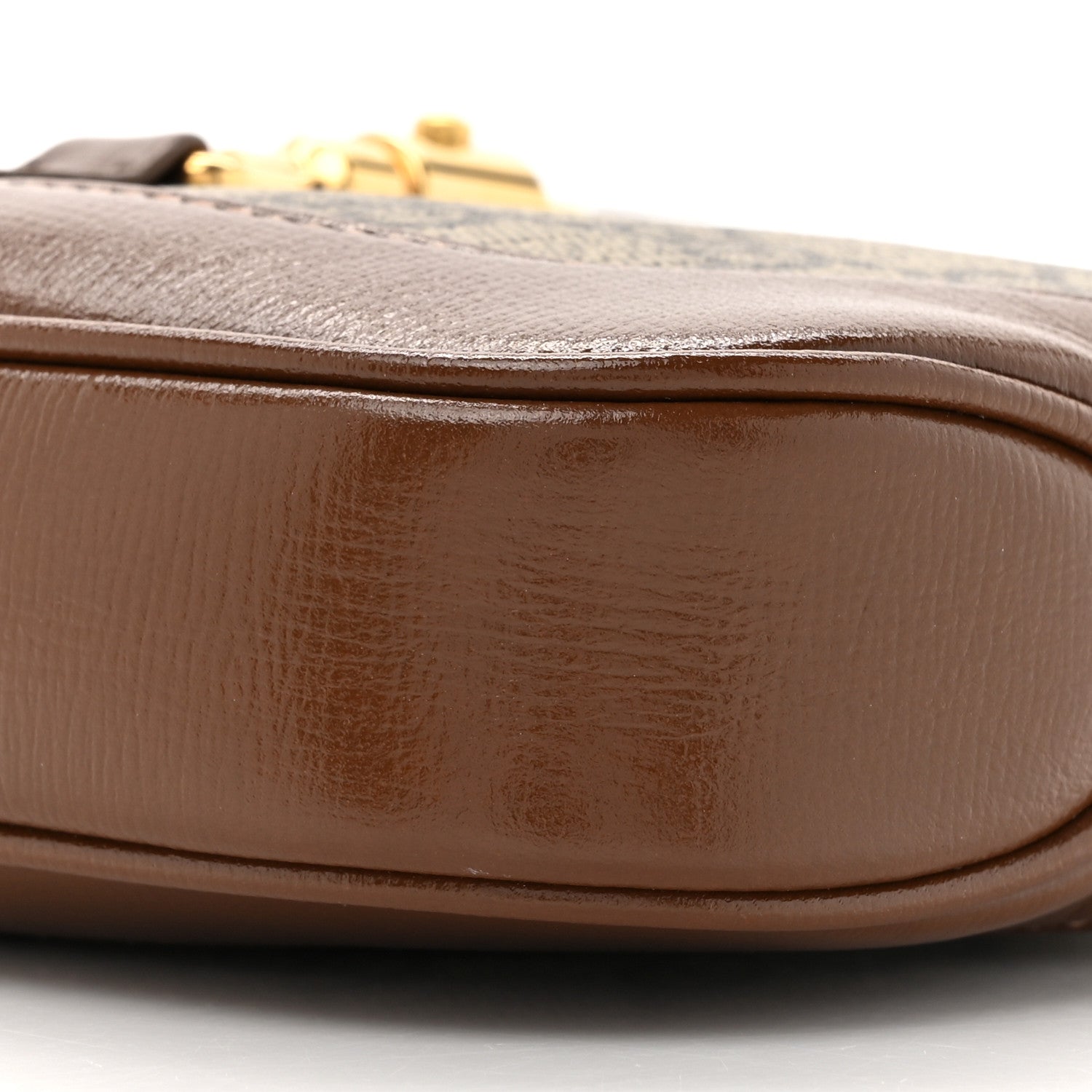 Gucci GG Supreme Monogram Azalea Calfskin Web Mini Jackie 1961 Hobo Beige Ebony Brown Sugar 9 of 11