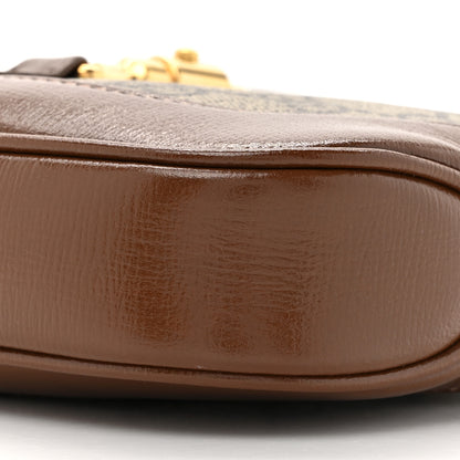 Gucci GG Supreme Monogram Azalea Calfskin Web Mini Jackie 1961 Hobo Beige Ebony Brown Sugar 9 of 11