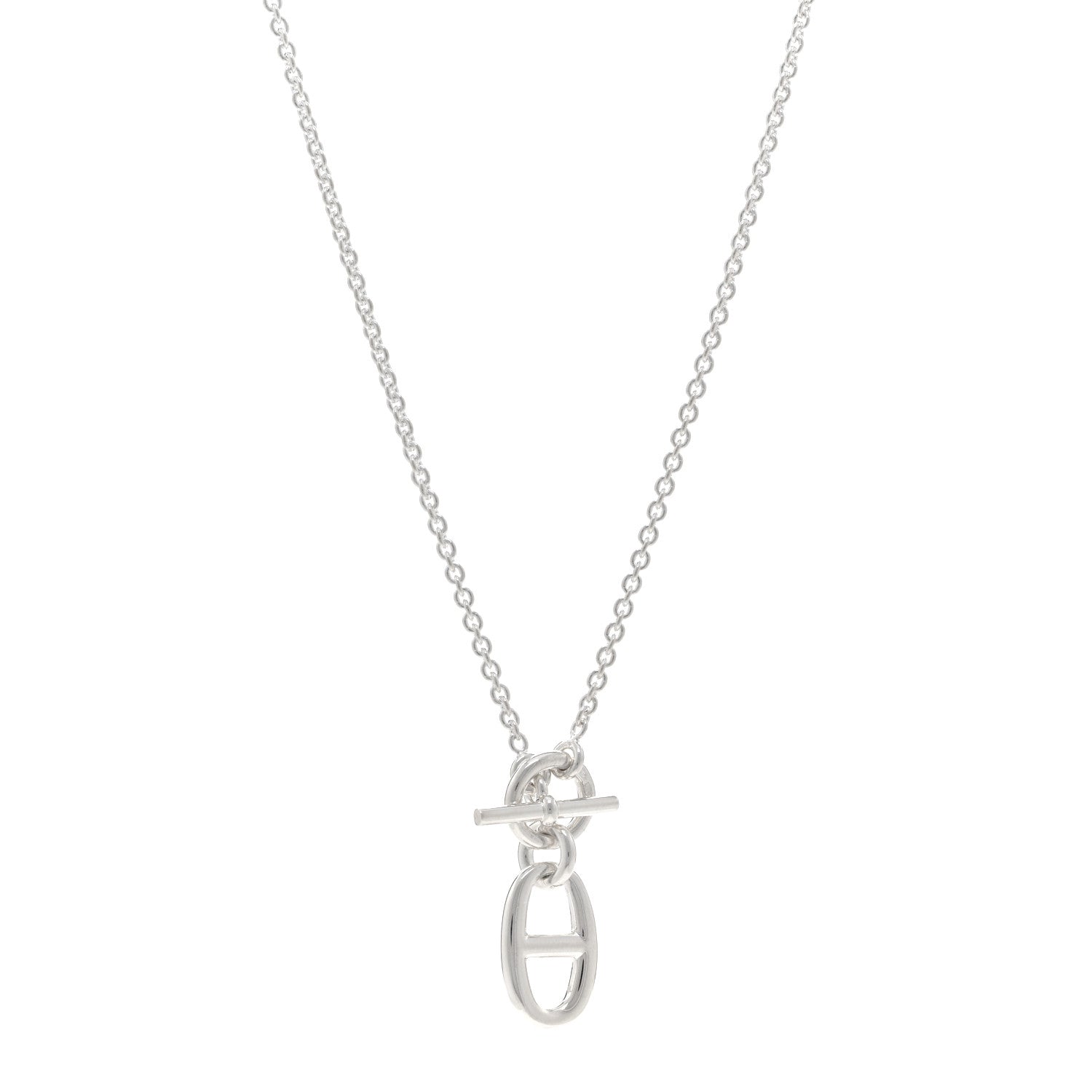 Hermes Sterling Silver Amulette Chaine d'Ancre Necklace 1 of 5