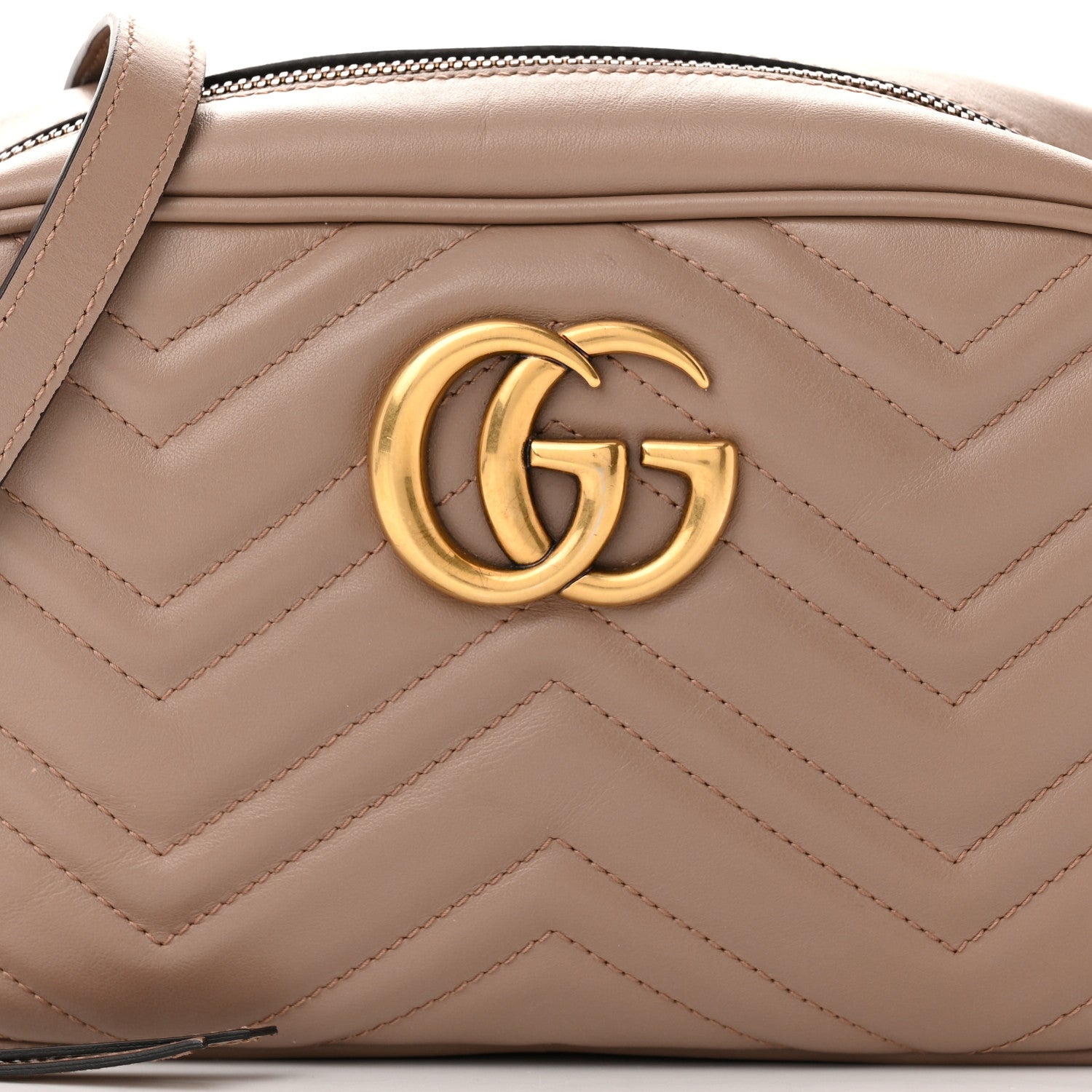 Gucci Calfskin Matelasse Small GG Marmont Chain Shoulder Bag Porcelain Rose 8 of 10