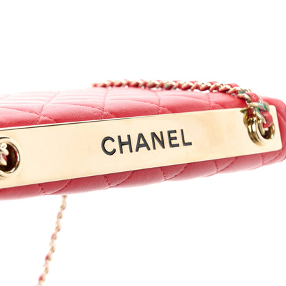 Chanel Lambskin Quilted Trendy CC Wallet On Chain WOC Red 10 of 14