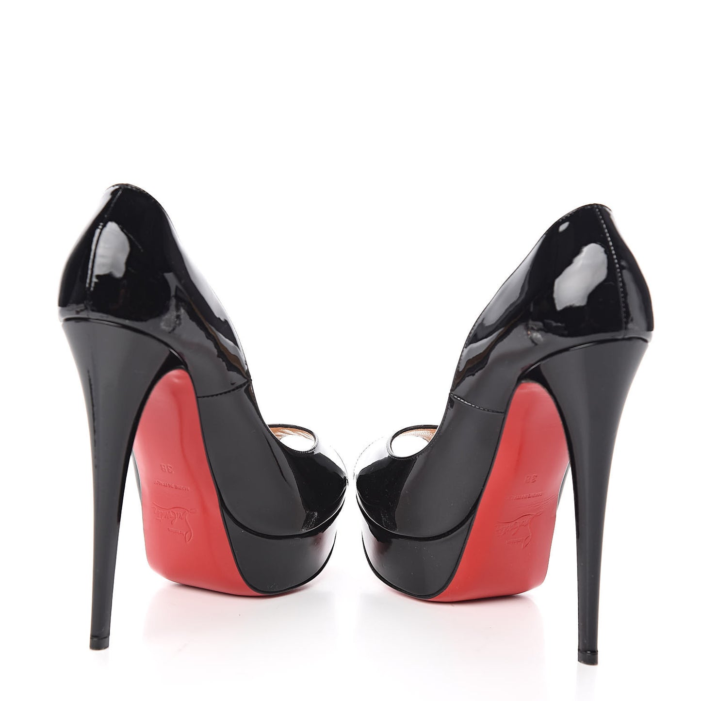 Patent Lady Peep 150 Pumps 38 Black