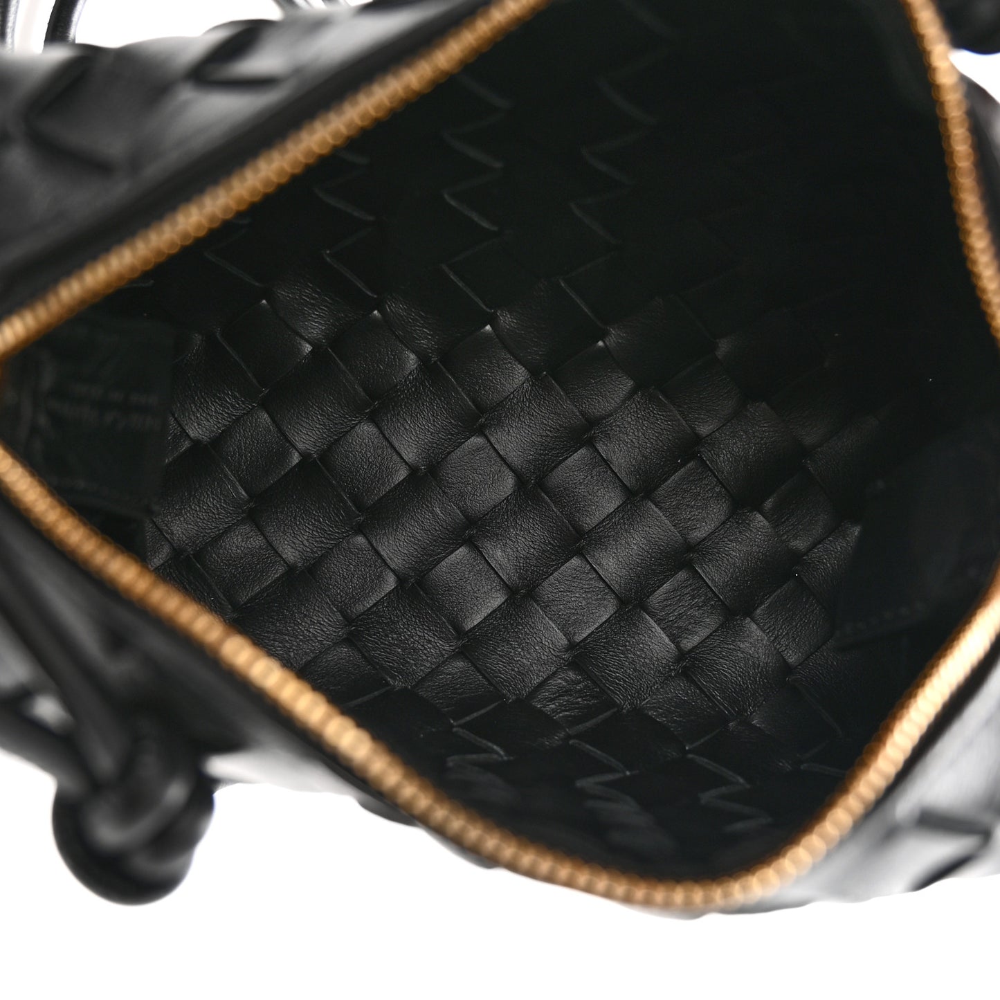 Nappa Intrecciato Mini Loop Camera Bag Black