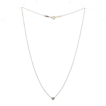 Tiffany 18K Yellow Gold Diamond .14ct Elsa Peretti Diamonds by the Yard Pendant Necklace 3 of 7