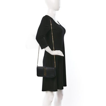Fendi Vitello Grace Matte Fendigraphy Wallet On Chain Black 2 of 11
