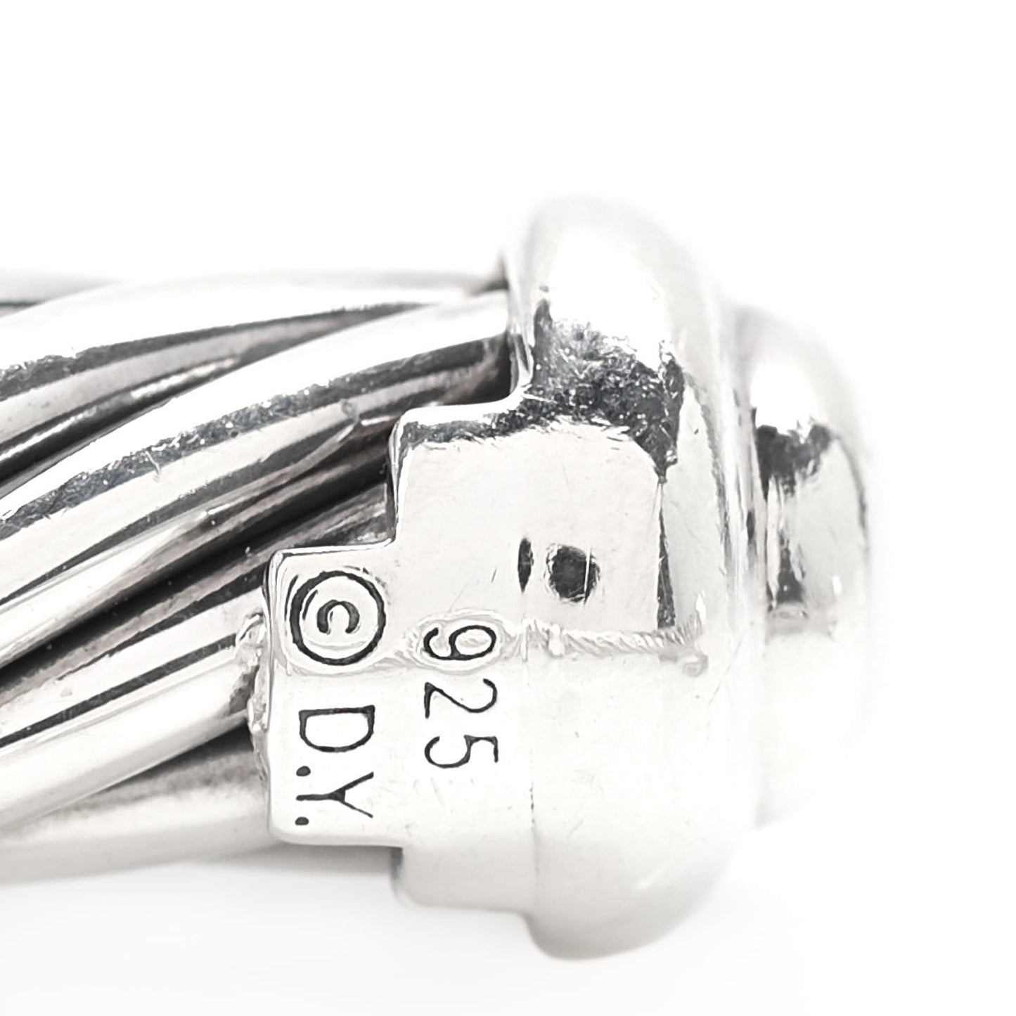 Sterling Silver Black Diamond 7mm Cable Classics Station Bracelet