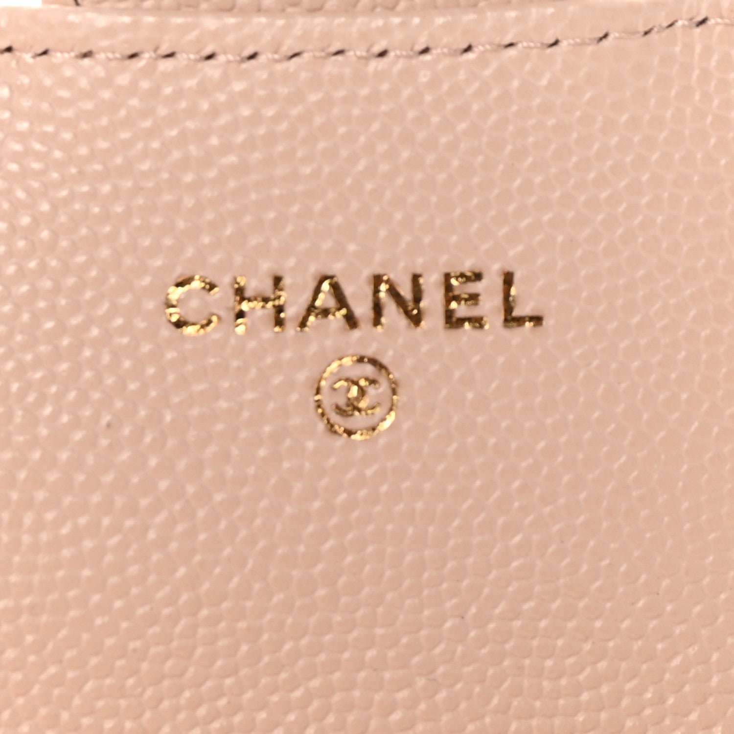 Chanel Caviar Quilted Flap Card Holder Wallet Beige 6 of 9