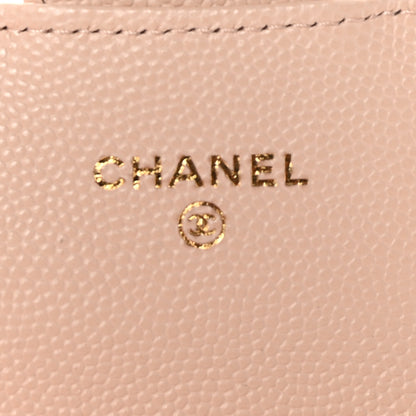 Chanel Caviar Quilted Flap Card Holder Wallet Beige 6 of 9