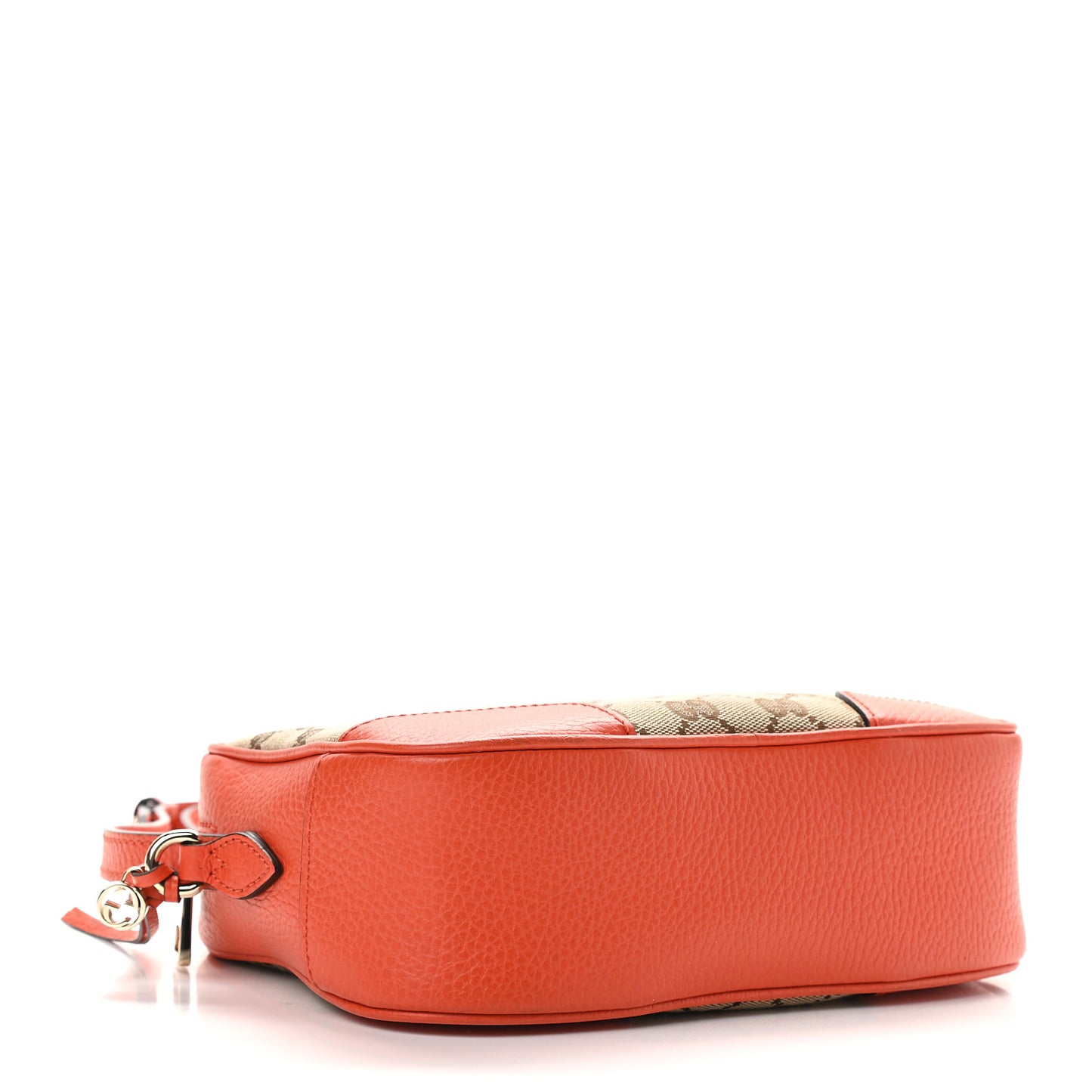 Monogram Dollar Calfskin Mini Bree Messenger Bag Beige Ebony Sun Orange