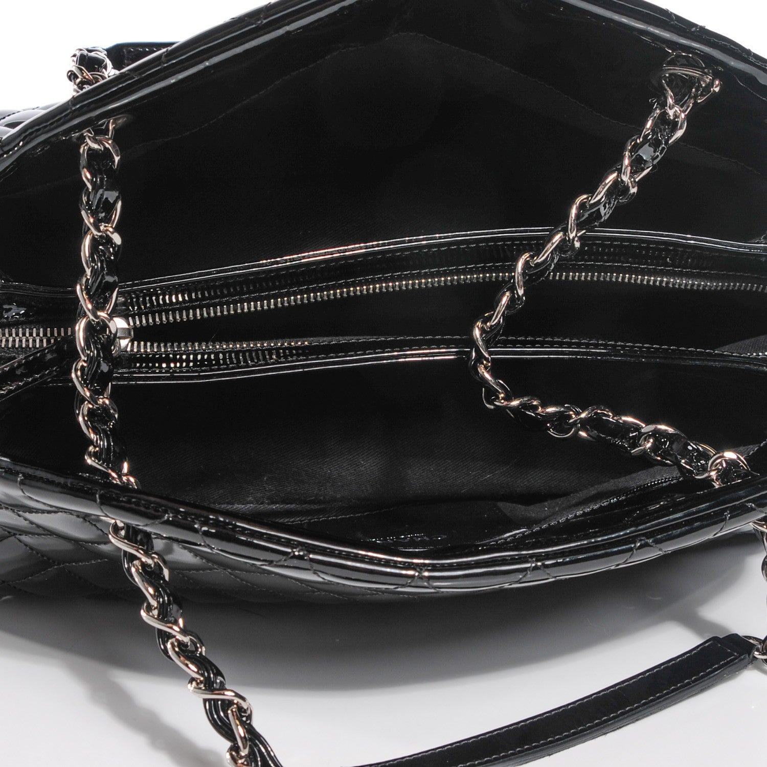 Chanel Patent Quilted Medium Just Mademoiselle Black 7 of 7