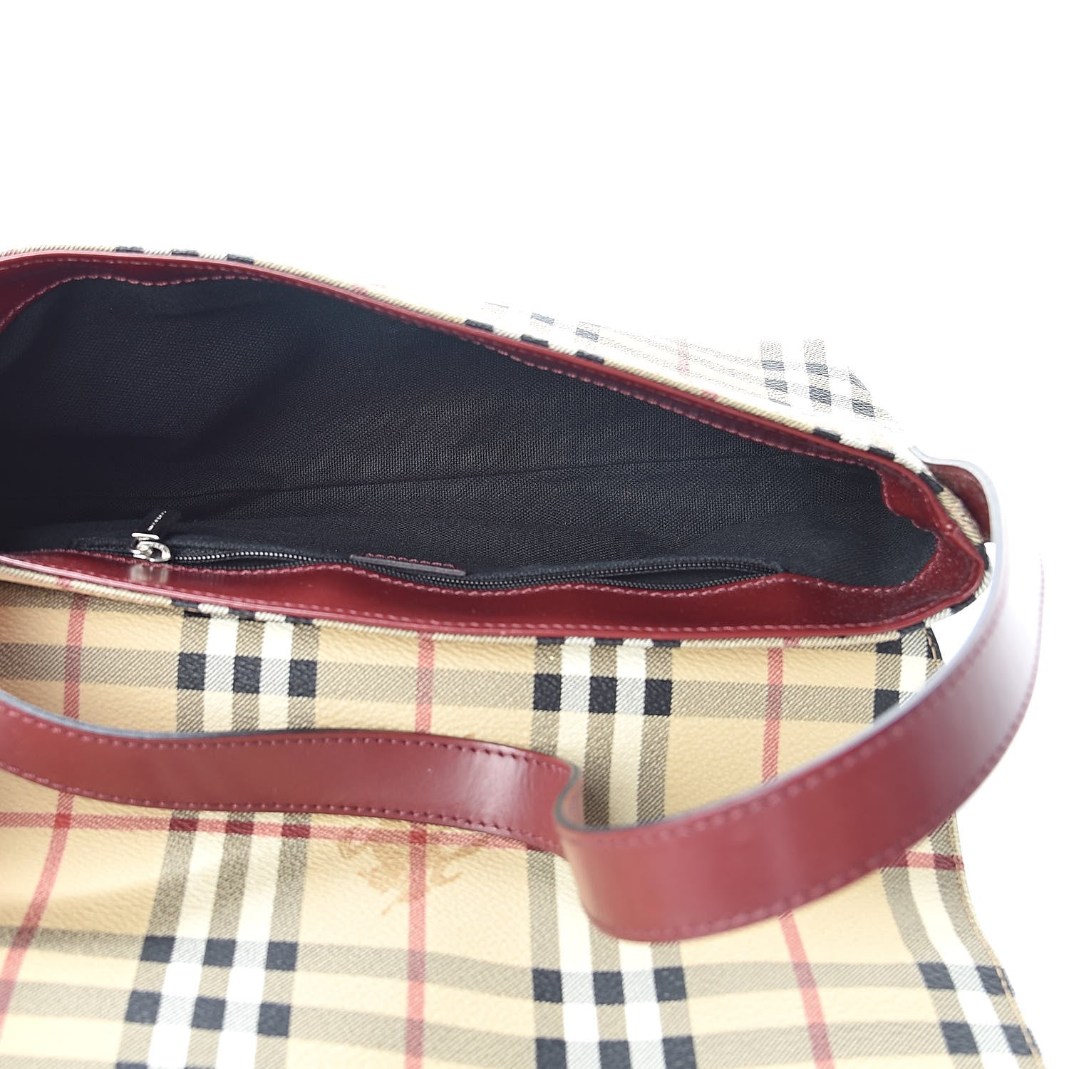 Burberry Haymarket Check Shoulder Bag Red 5 of 11