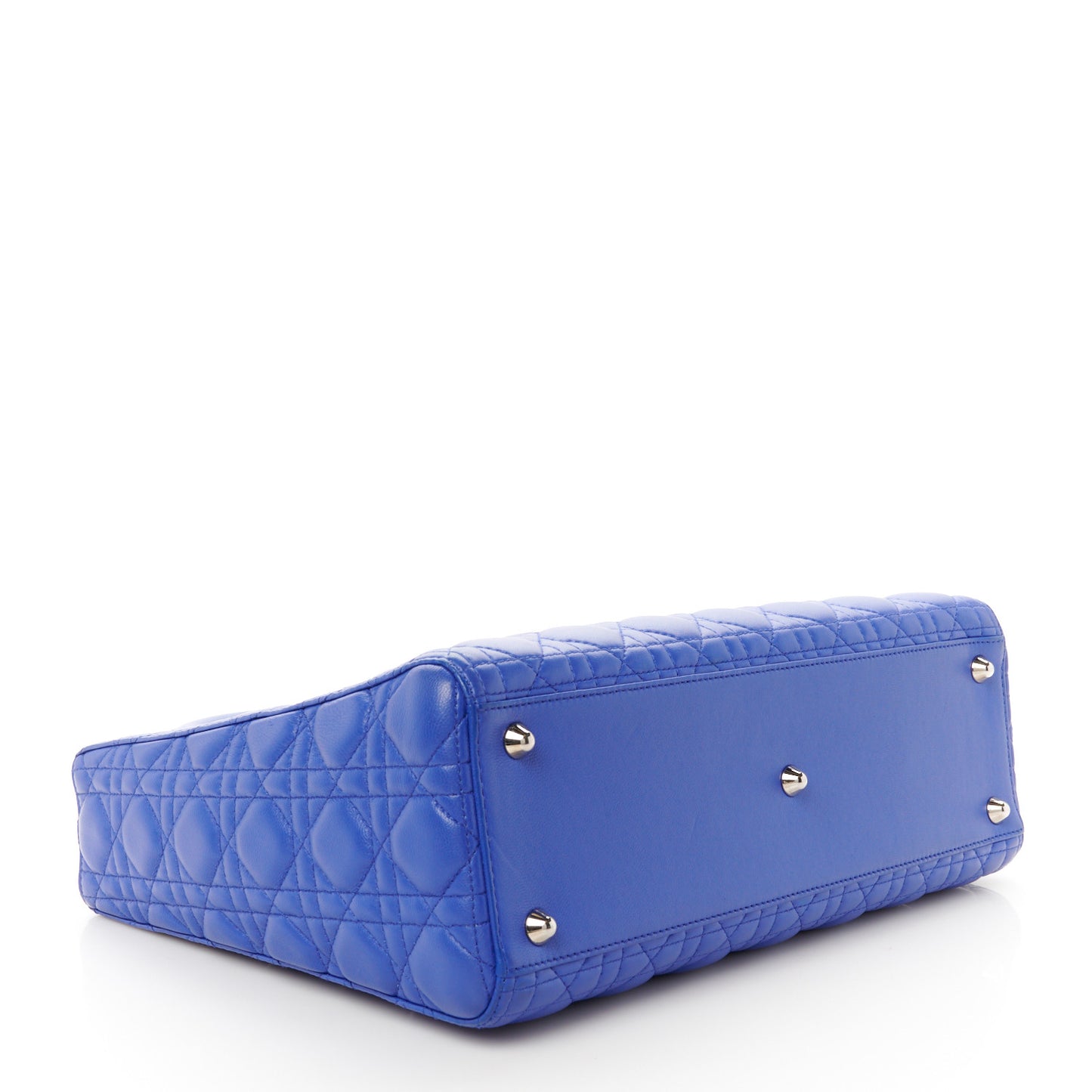 Lambskin Cannage Large Lady Dior Blue
