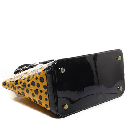 Louis Vuitton Vernis Kusama Infinity Dots Lockit MM Yellow 4 of 7