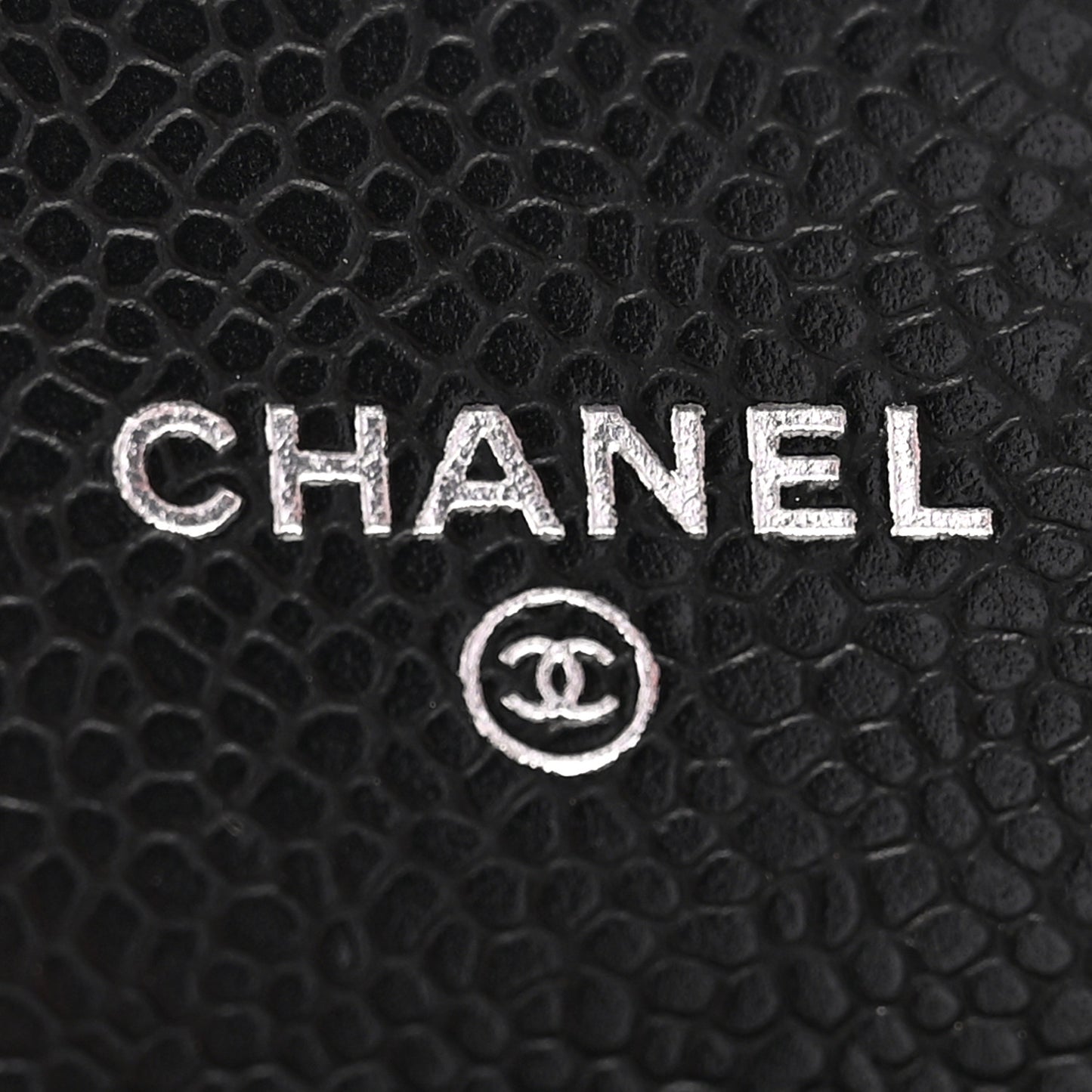 Caviar Quilted Flap Card Holder Wallet Black