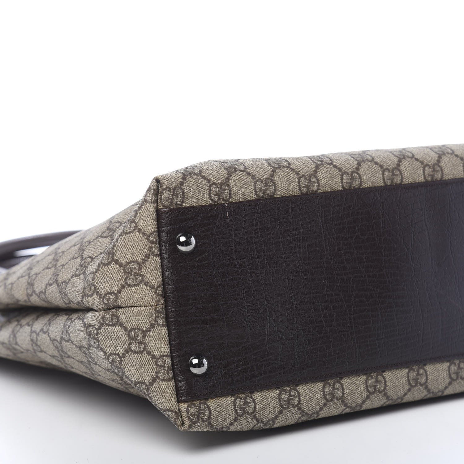 Gucci GG Plus Monogram Small Vertical Tote Dark Brown 9 of 10