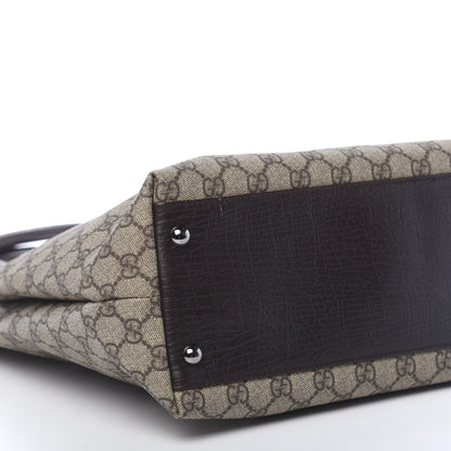 Gucci GG Plus Monogram Small Vertical Tote Dark Brown 9 of 10