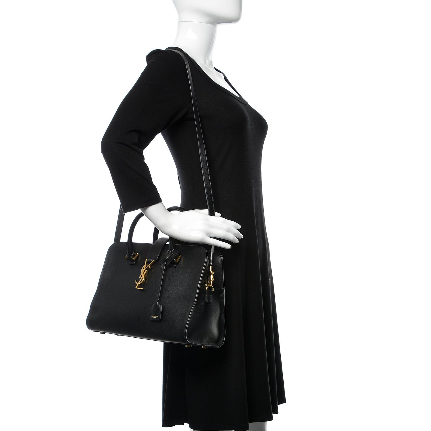 Smooth Calfskin Small Monogram Cabas Black