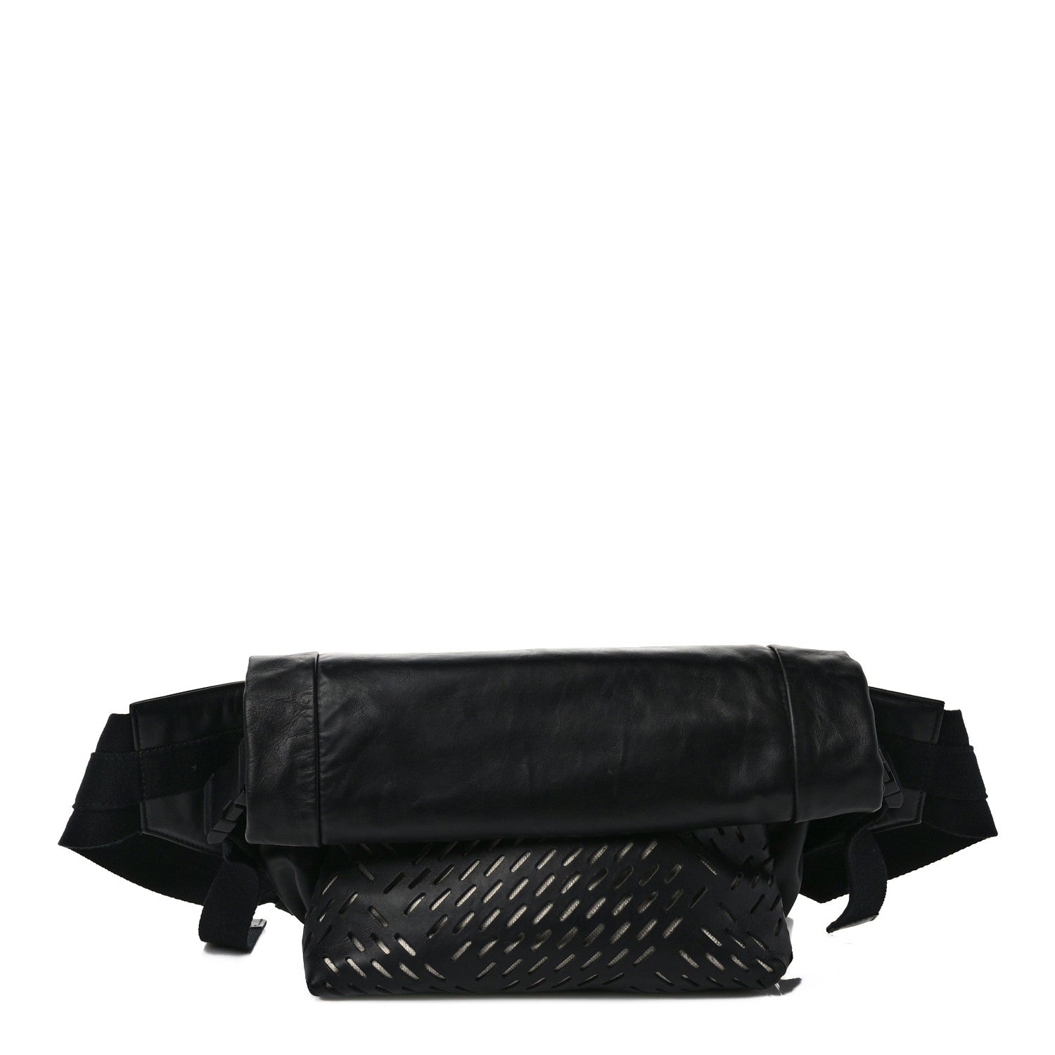 Bottega Veneta Perforated Calfskin Quilted Belt Bag Black 1 of 9