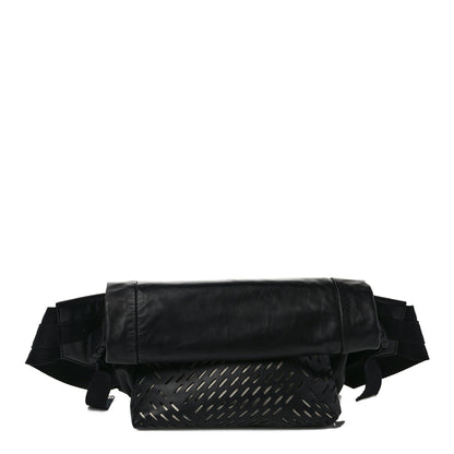 Bottega Veneta Perforated Calfskin Quilted Belt Bag Black 1 of 9