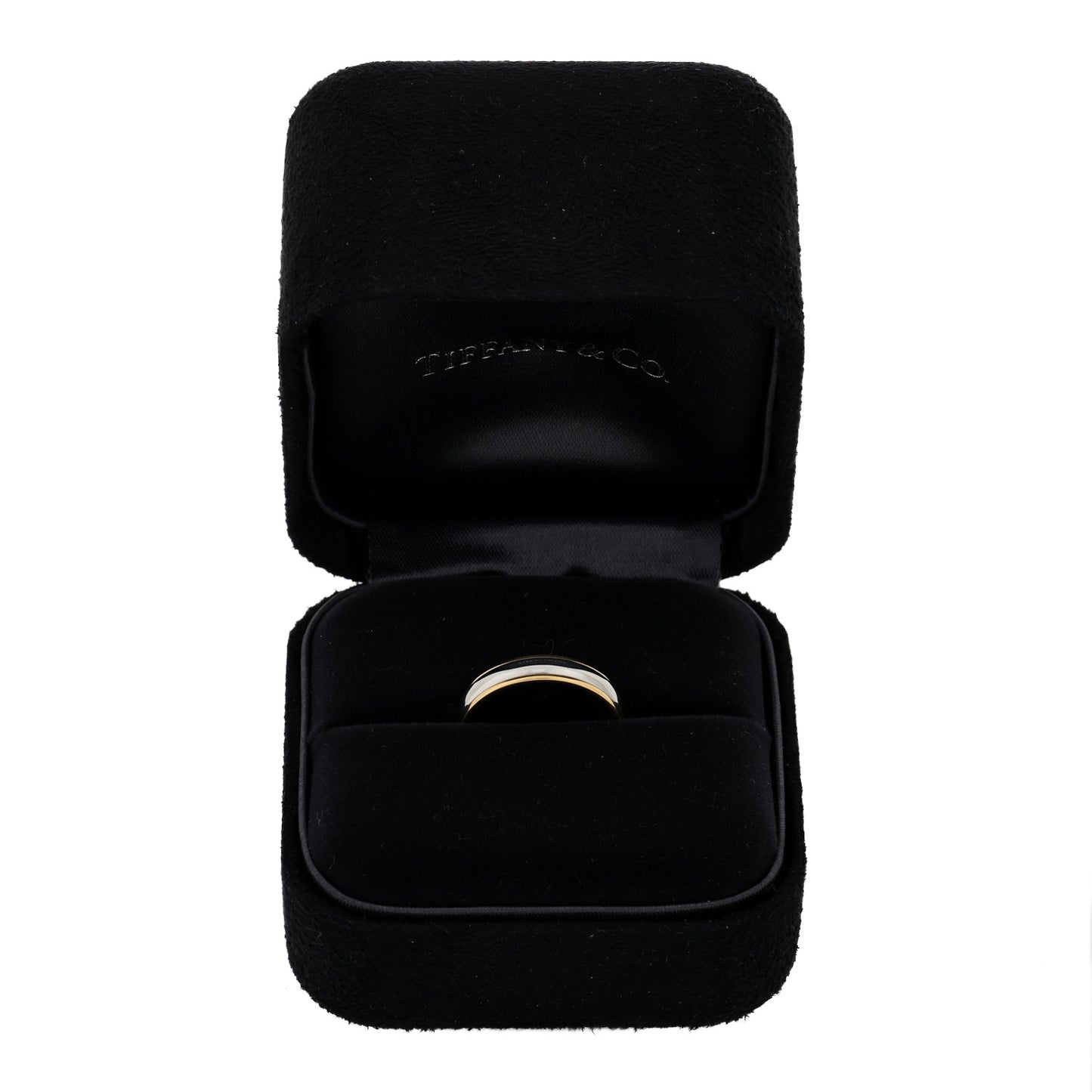 Platinum 18K Yellow Gold Lucida 4mm Band Ring 52 6