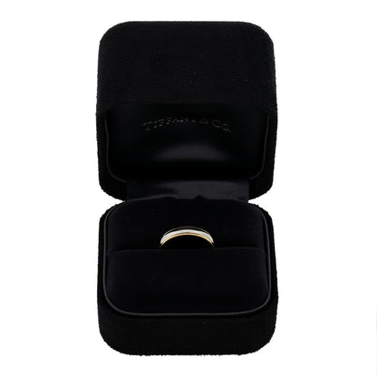 Tiffany Platinum 18K Yellow Gold Lucida 4mm Band Ring 52 6 5 of 5