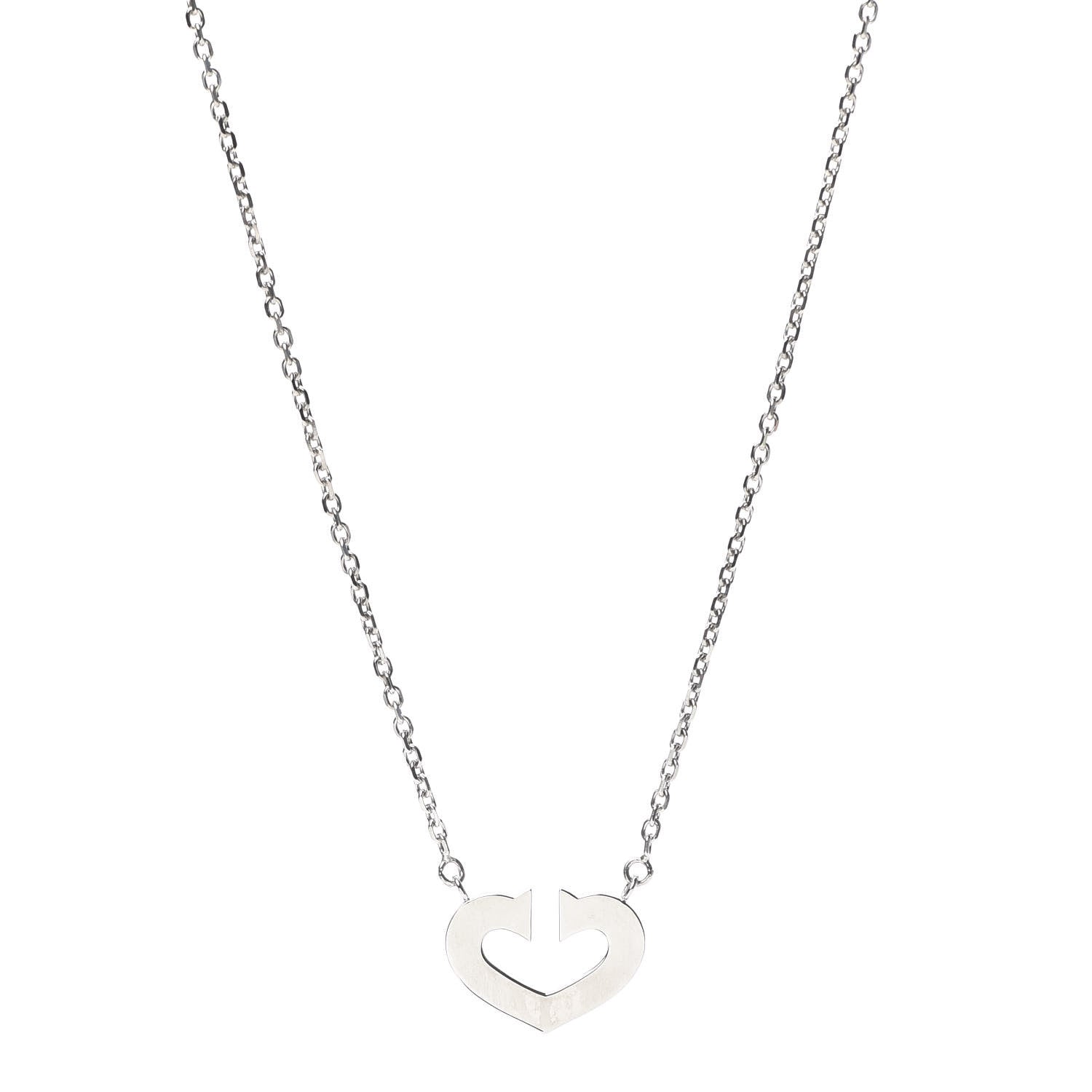 Cartier 18K White Gold Medium Hearts and Symbols Necklace 1 of 5