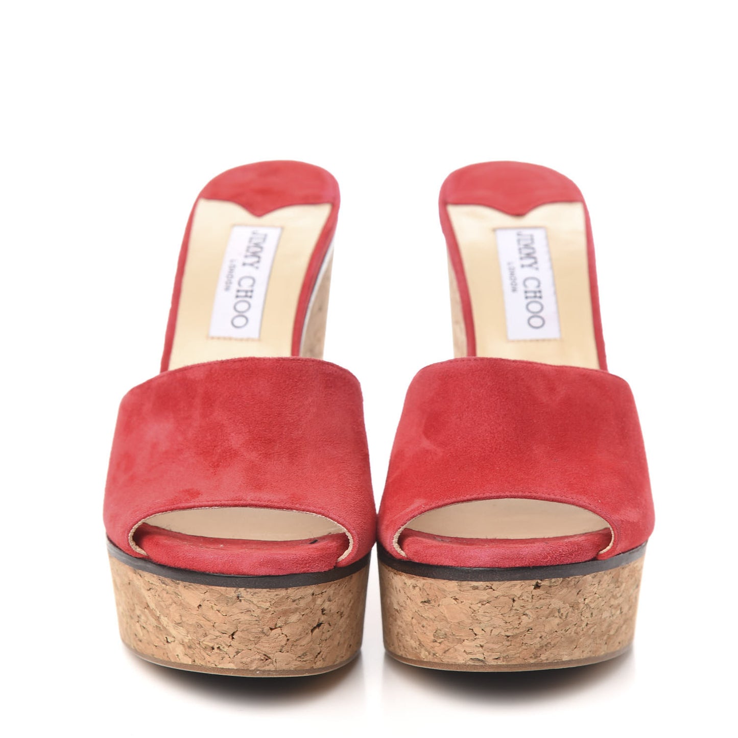 Suede Cork DeeDee Platform Sandals 39 Red